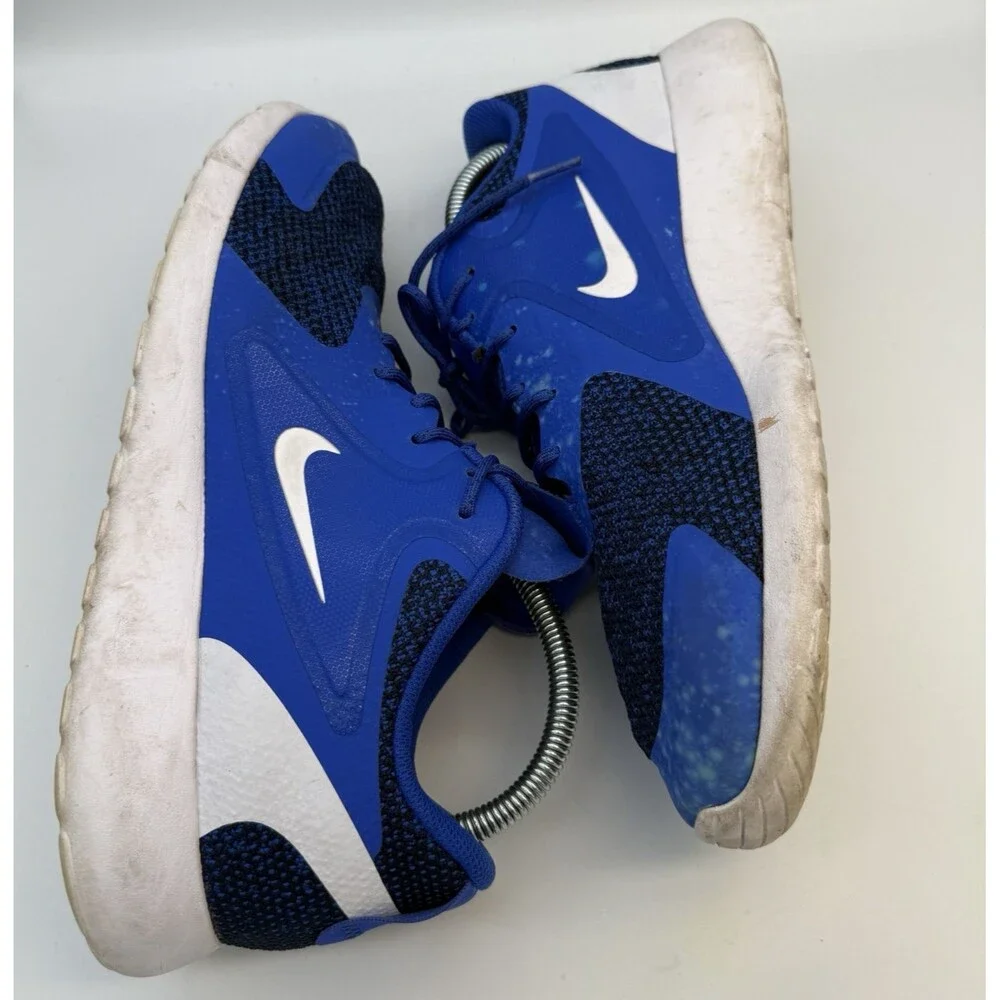 Nike Blue Running Shoes Men's Size 12 Mesh Sneakers - No Insoles, Bleach Stains